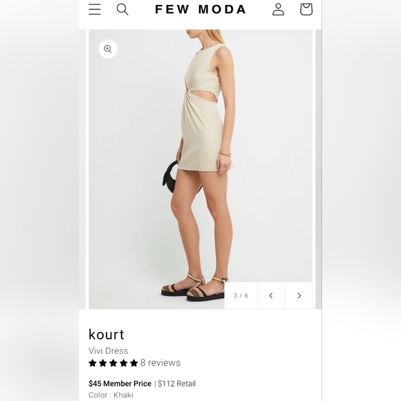 Kourt vivi dress in khaki - Picture 2 of 9